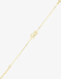 Bracelet en plaqué or, motif chat SO OR