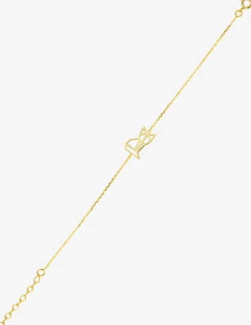 Bracelet en plaqué or, motif chat SO OR