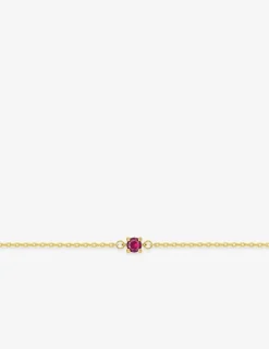 Bracelet en plaqué or oxyde de zirconium rouge SO OR
