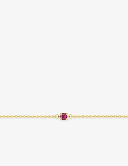 Bracelet en plaqué or oxyde de zirconium rouge SO OR