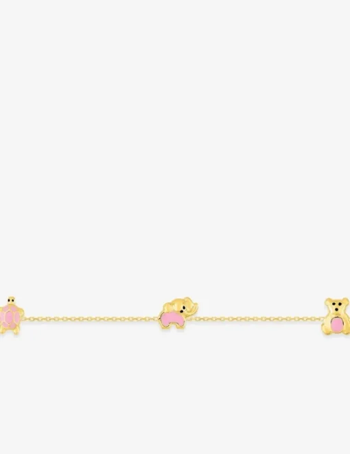 Bracelet enfant animaux or 750 ‰ et laque SO OR