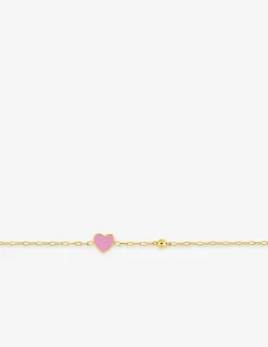 Bracelet enfant cœur et boule or jaune 375‰ SO OR