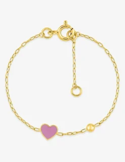 Bracelet enfant cœur et boule or jaune 375‰ SO OR