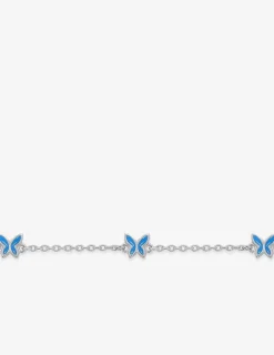 Bracelet enfant motif papillons en argent 925 ‰ rhodié SO OR