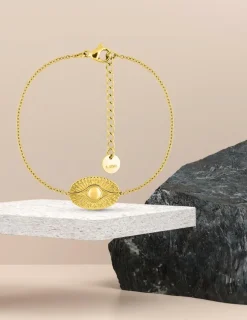 Bracelet et motif en acier doré SO OR