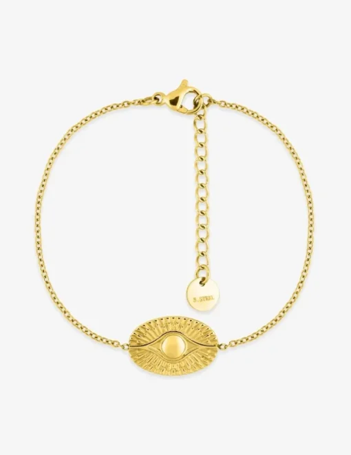 Bracelet et motif en acier doré SO OR