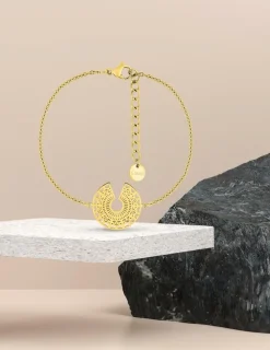 Bracelet fantaisie acier doré 19 cm SO OR