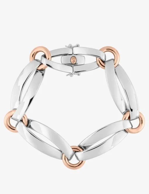 Bracelet fantaisie bicolore argent 925 ‰ SO OR