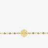Bracelet fantaisie cristal marron, acier doré et motif SO OR