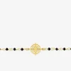 Bracelet fantaisie noir, acier doré et motif SO OR