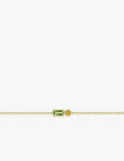 Bracelet fantaisie or jaune 750 ‰ péridot et citrine SO OR