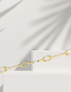 Bracelet fantaisie or jaune 375 ‰ SO OR