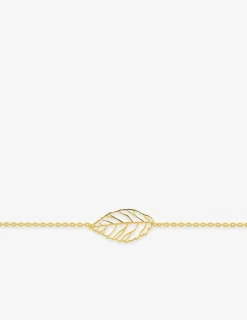 Bracelet feuille ajourée plaqué or SO OR