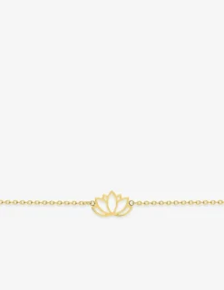 Bracelet fleur de lotus plaqué or SO OR