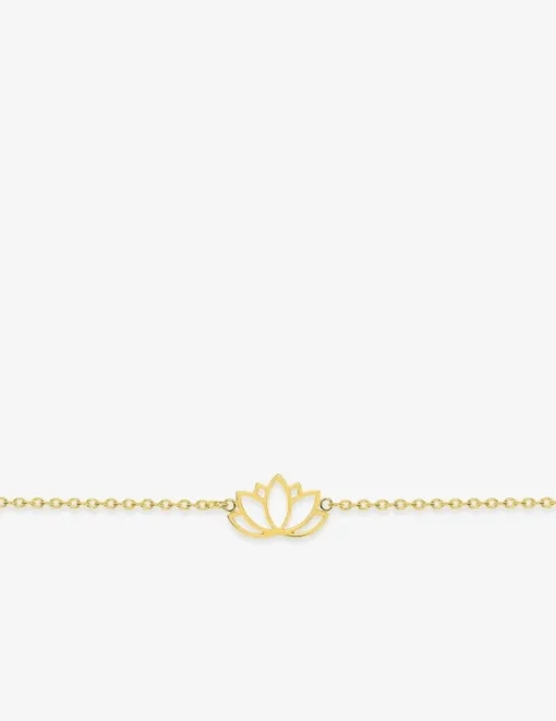 Bracelet fleur de lotus plaqué or SO OR