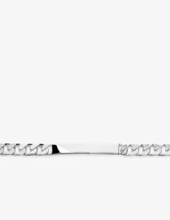 Bracelet gourmette identité en argent 925 ‰ rhodié SO OR