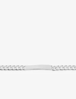 Bracelet Gourmette identité en argent 925‰ rhodié SO OR