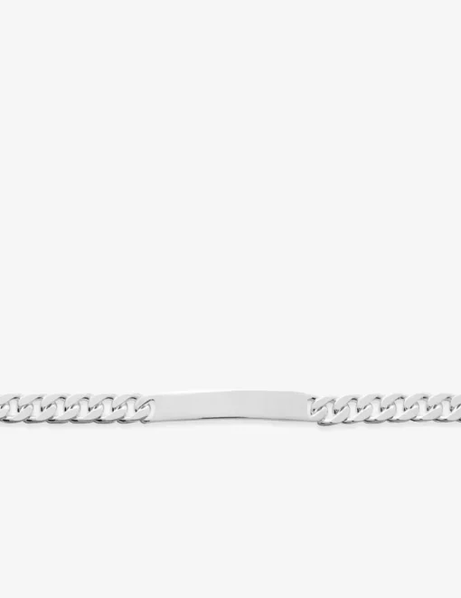 Bracelet Gourmette identité en argent 925‰ rhodié SO OR
