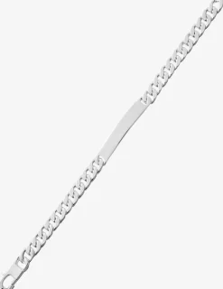 Bracelet Gourmette identité en argent 925‰ rhodié SO OR