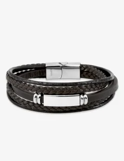 Bracelet homme matière synthétique et acier SO OR