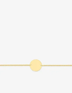 Bracelet identité bébé chaîne forçat et jeton 12 mm or jaune 750‰ SO OR