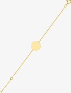 Bracelet identité bébé chaîne forçat et jeton 12 mm or jaune 750‰ SO OR