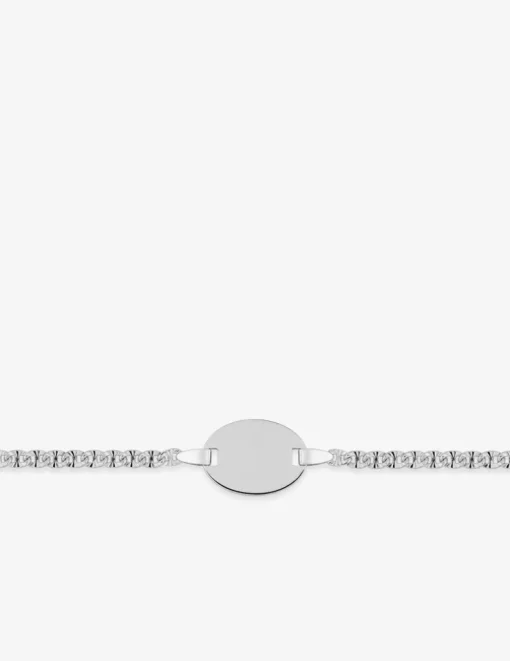 Bracelet identité en argent 925 ‰ rhodié SO OR