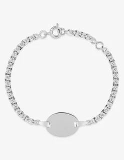 Bracelet identité en argent 925 ‰ rhodié SO OR