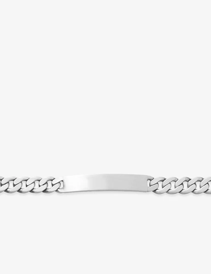 Bracelet identité maille gourmette en argent 925 ‰ vieilli SO OR