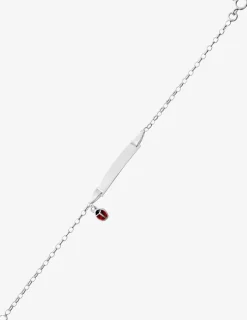 Bracelet identité motif coccinelle pour enfant en argent 925 ‰ rhodié SO OR