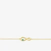 Bracelet infini asymétrique or jaune 375‰ et émeraude SO OR