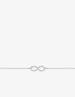 Bracelet infini en or blanc 375‰ et oxyde de zirconium SO OR