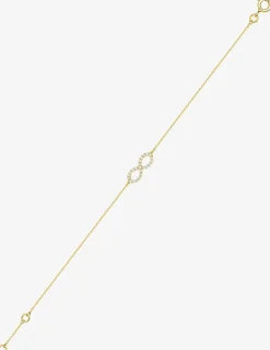 Bracelet infini en or jaune 375‰ et oxyde de zirconium SO OR
