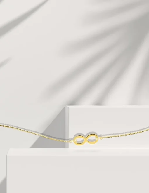 Bracelet infini or jaune 375 ‰ SO OR