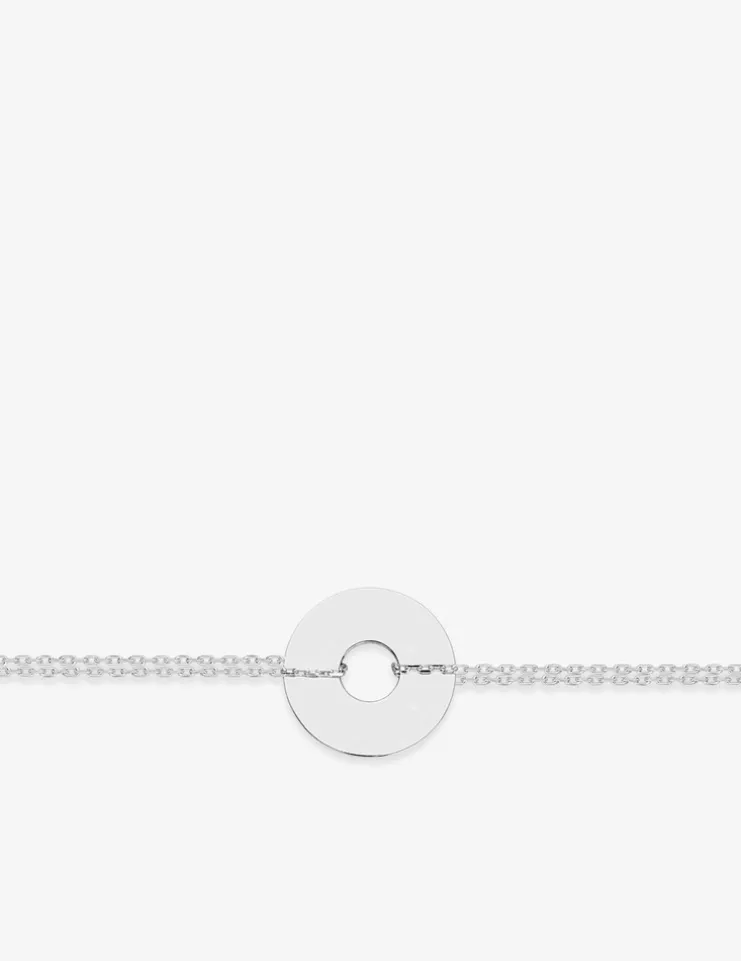 Bracelet jeton à graver en argent 925 ‰ rhodié SO OR