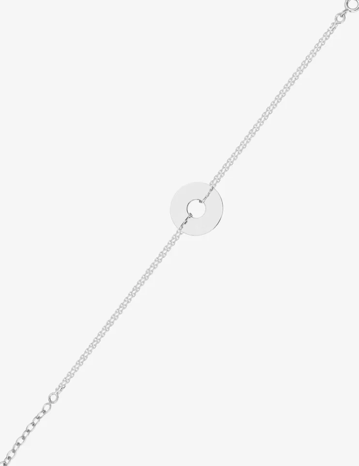 Bracelet jeton à graver en argent 925 ‰ rhodié SO OR