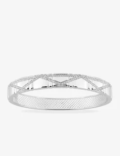 Bracelet jonc Argent 925‰ rhodié & oxydes de zirconium SO OR
