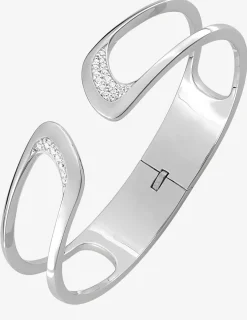 Bracelet jonc argent 925‰ rigide oxyde blanc SO OR