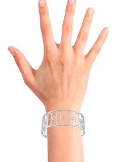 Bracelet jonc design oval en argent 925 ‰ rhodié SO OR