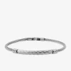 Bracelet jonc en acier gris avec fermoir SO OR
