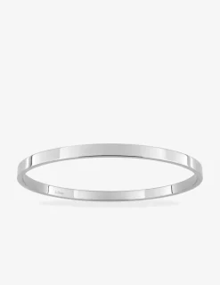 Bracelet jonc en acier gris, fil plat 4 mm SO OR