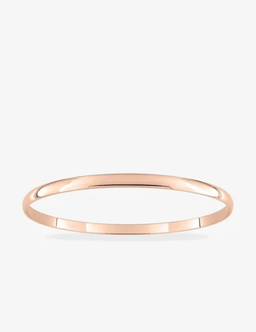 Bracelet jonc en acier rose, fil 4 mm SO OR