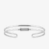 Bracelet jonc en argent 925 ‰ rhodié, oxydes de zirconium SO OR