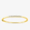 Bracelet jonc en or jaune 375 ‰ et diamants synthétiques 1,00 ct SO OR