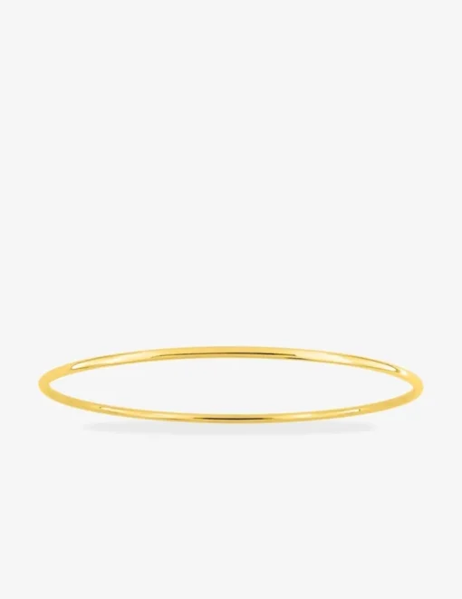 Bracelet jonc fil rond massif en or jaune 375 ‰ SO OR