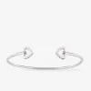 Bracelet jonc Love or blanc 750‰ et saphir rose SO OR