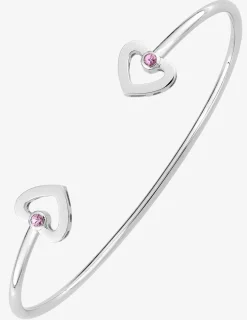 Bracelet jonc Love or blanc 750‰ et saphir rose SO OR