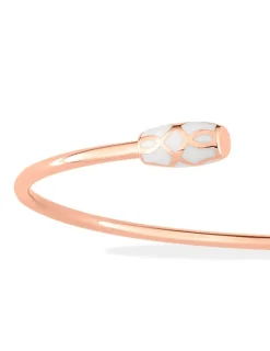 Bracelet jonc Mélodie Or rose 375‰ et laque ivoire SO OR