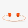 Bracelet jonc or rose 750 ‰ cornaline SO OR