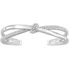 Bracelet jonc ouvert en argent 925 ‰ rhodié et oxydes de zirconium SO OR